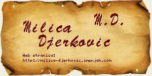 Milica Đerković vizit kartica